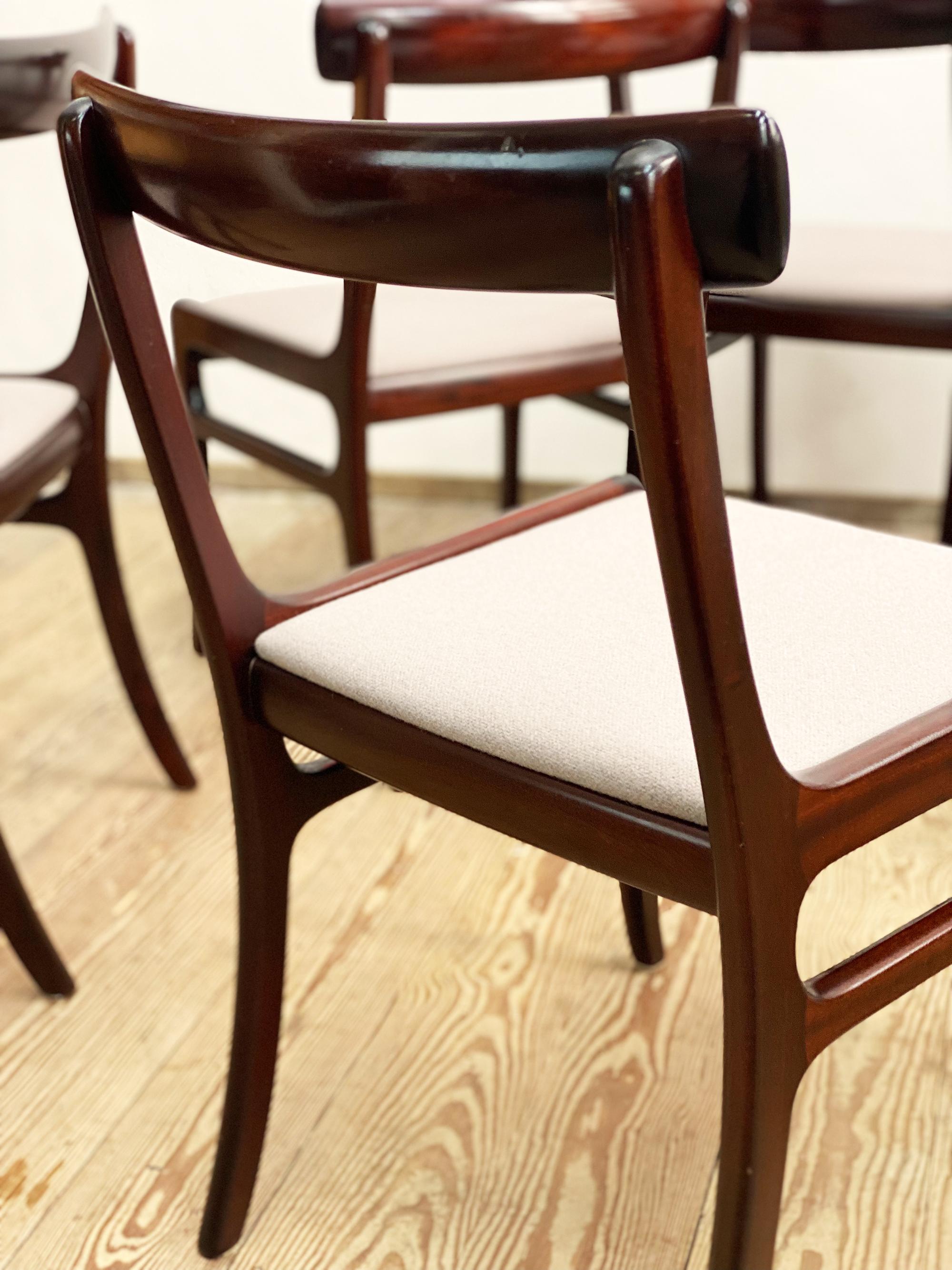 Mahogany Dining Chairs, Rungstedlund Series by Ole Wanscher, 1950s, Set of 6 4