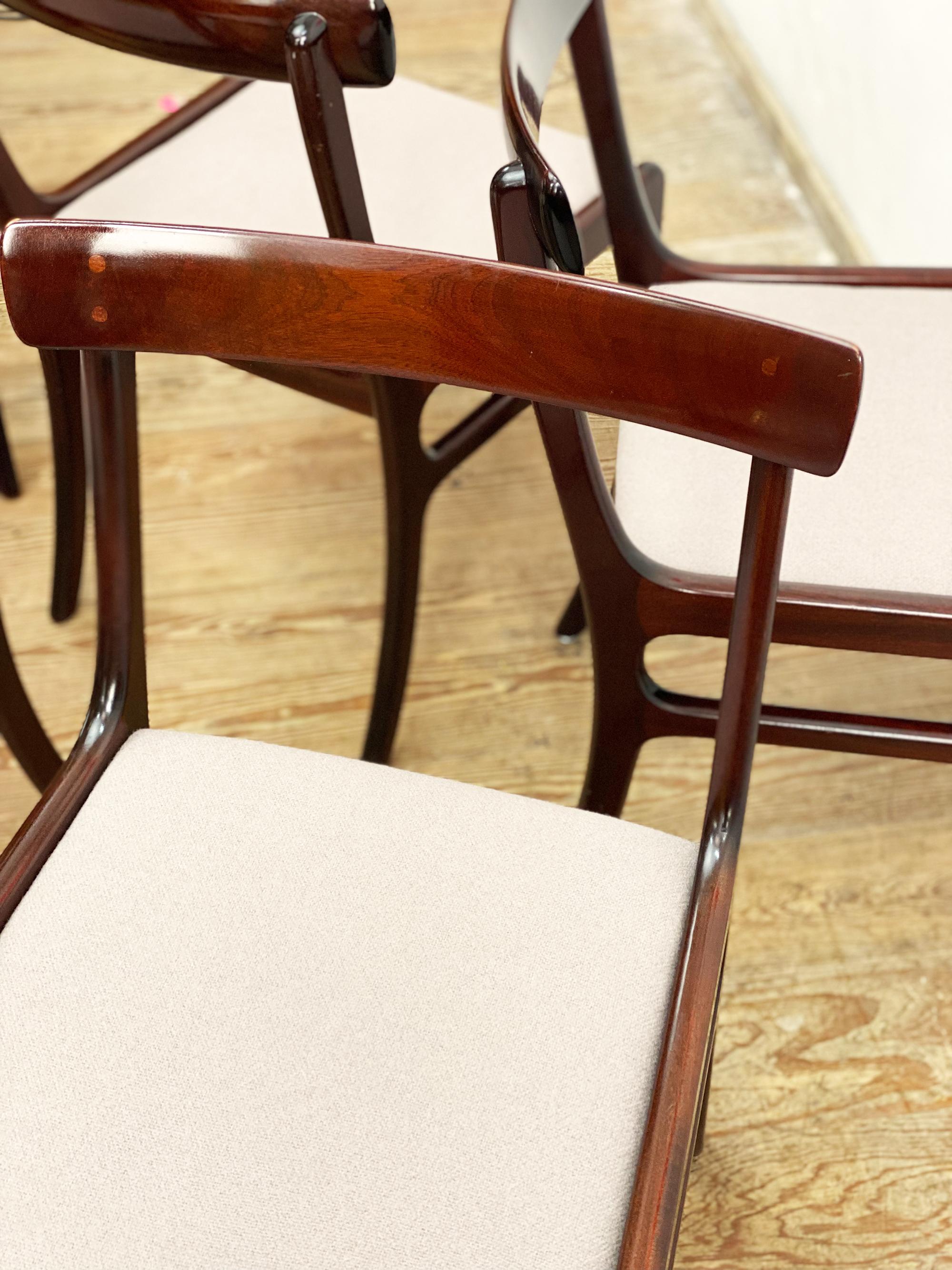 Mid-20th Century Mahogany Dining Chairs, Rungstedlund Series by Ole Wanscher, 1950s, Set of 6