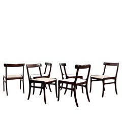 Chaises de salle à manger en acajou, série Rungstedlund d'Ole Wanscher, années 1950, lot de 6