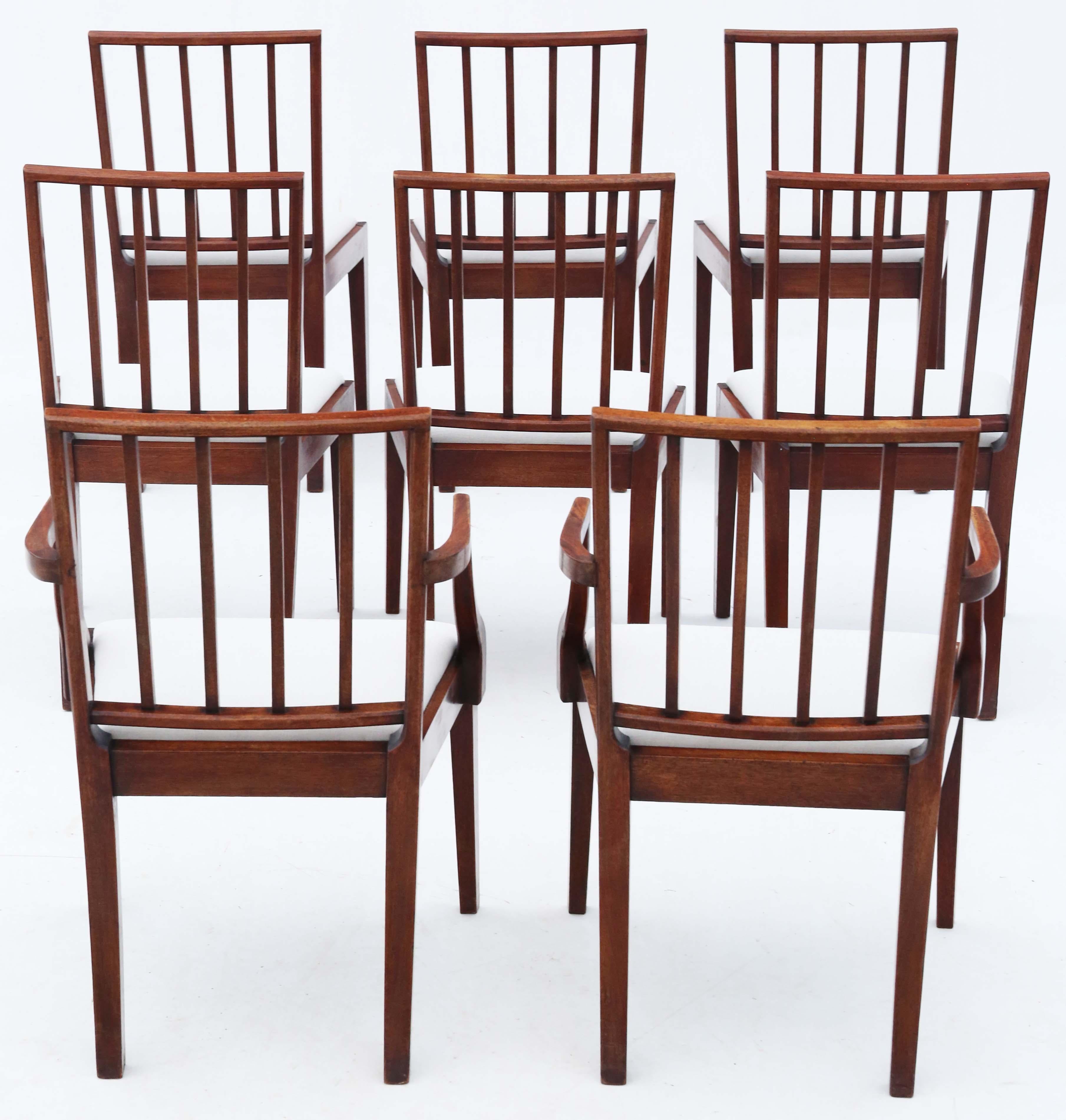 Chaises de salle à manger en acajou : lot de 8 (6+2), qualité ancienne, C1820 Bon état - En vente à Wisbech, Cambridgeshire
