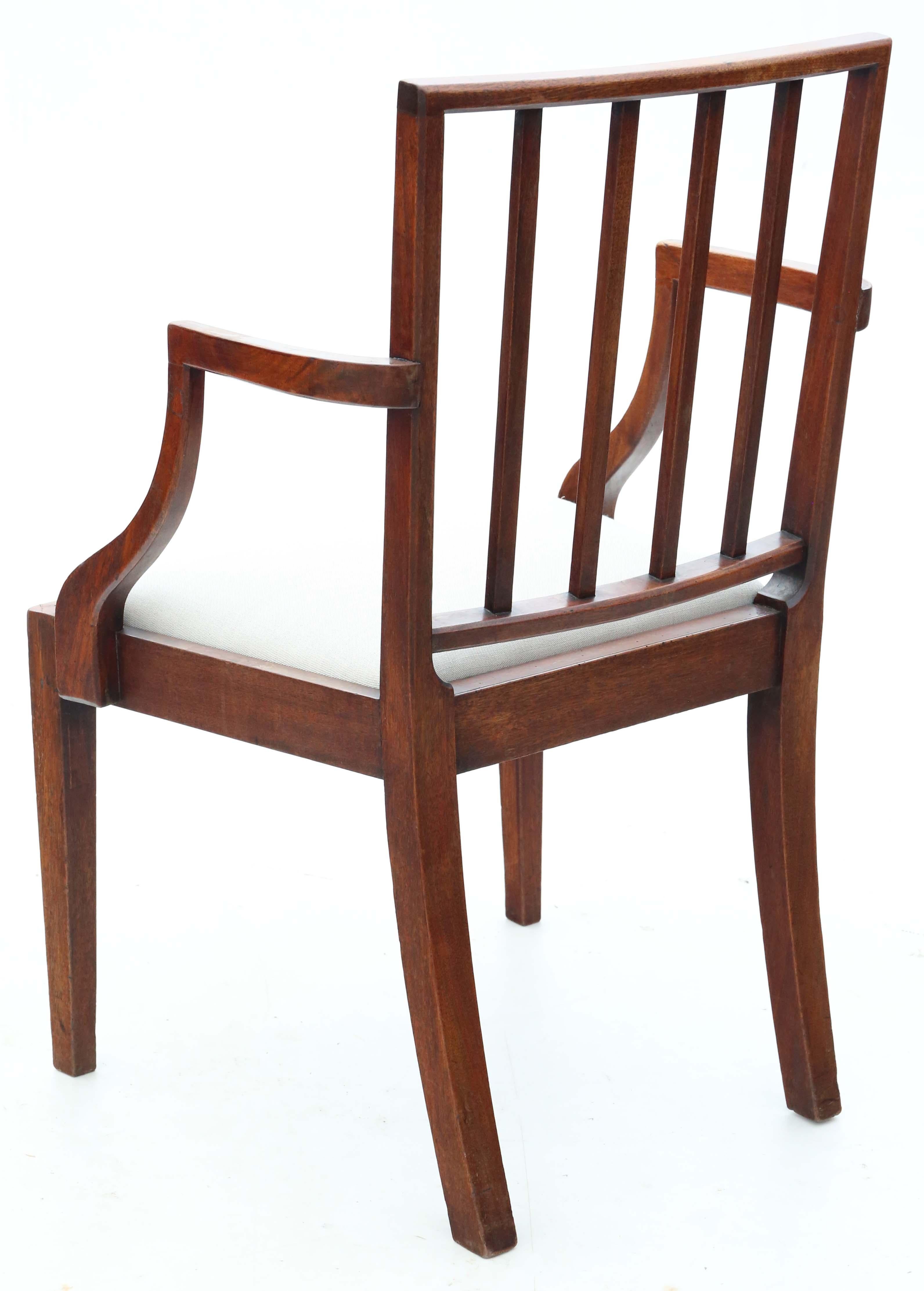 Esszimmerstühle aus Mahagoni: 8er-Set (6+2), antike Qualität, um 1820 im Angebot 3