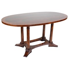 Table de salle à manger en acajou Biedermeier, Autriche, vers 1840