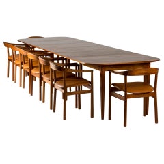 Mahogany Dining Table by Josef Frank for Svenskt Tenn, Sweden, 1950s