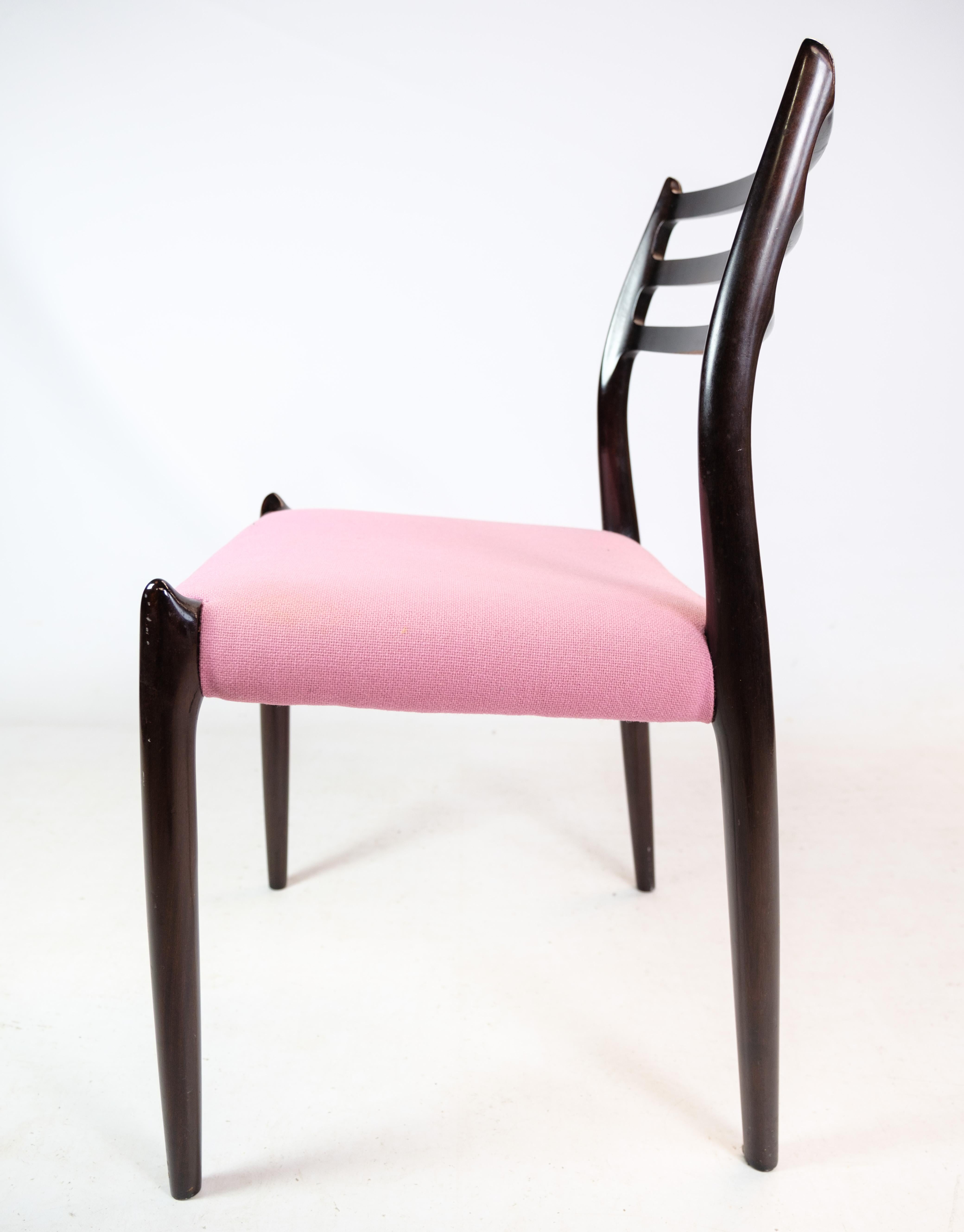 Mahagoni-Esstischstühle, Modell 78, entworfen von N.O Møller (Dänisch) im Angebot