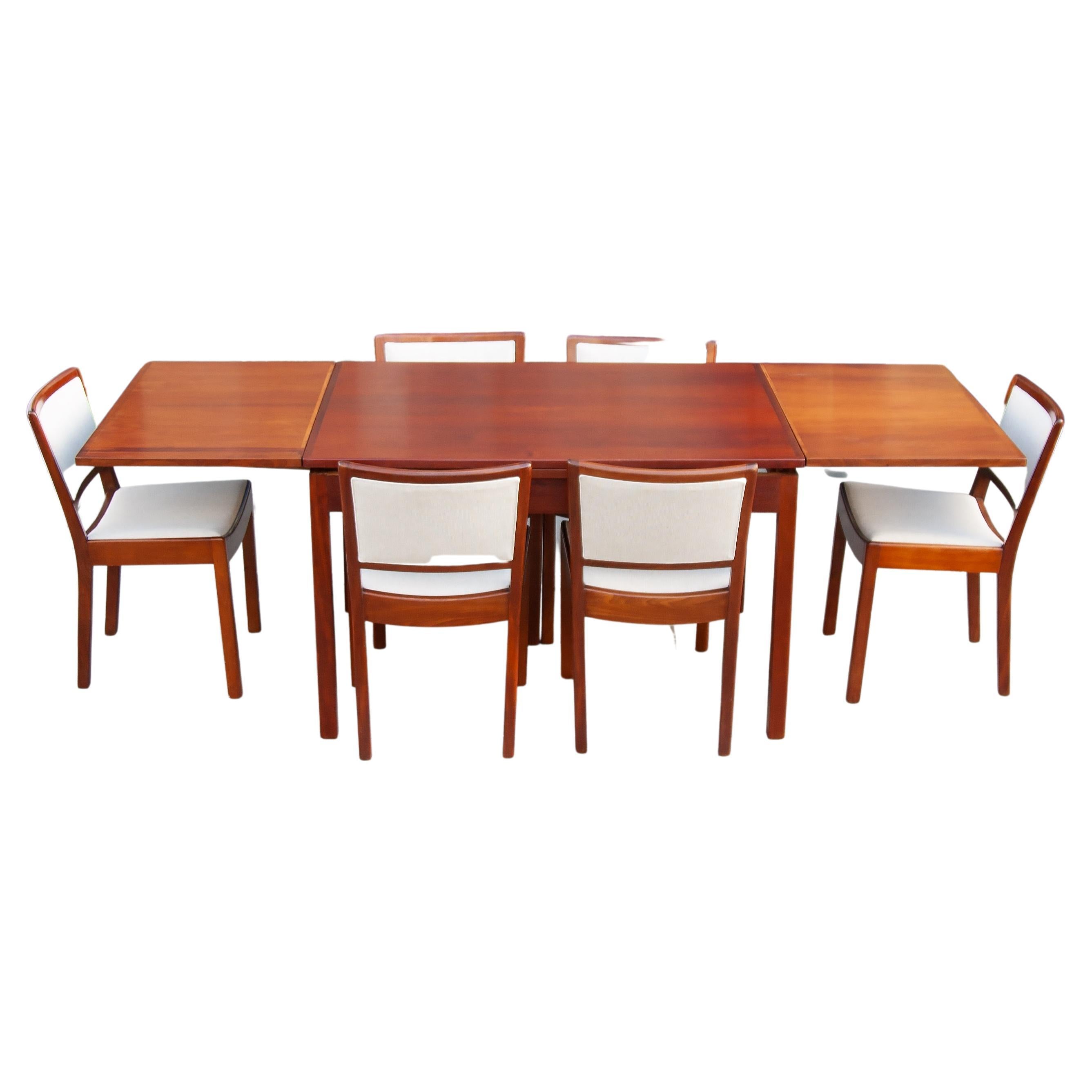 Mahogany Dining Table & Set of Six Chairs, Tove and Edvard Kindt-Larsen, 1930s For Sale