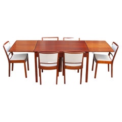 Mahogany Dining Table & Set of Six Chairs, Tove and Edvard Kindt-Larsen, 1930s