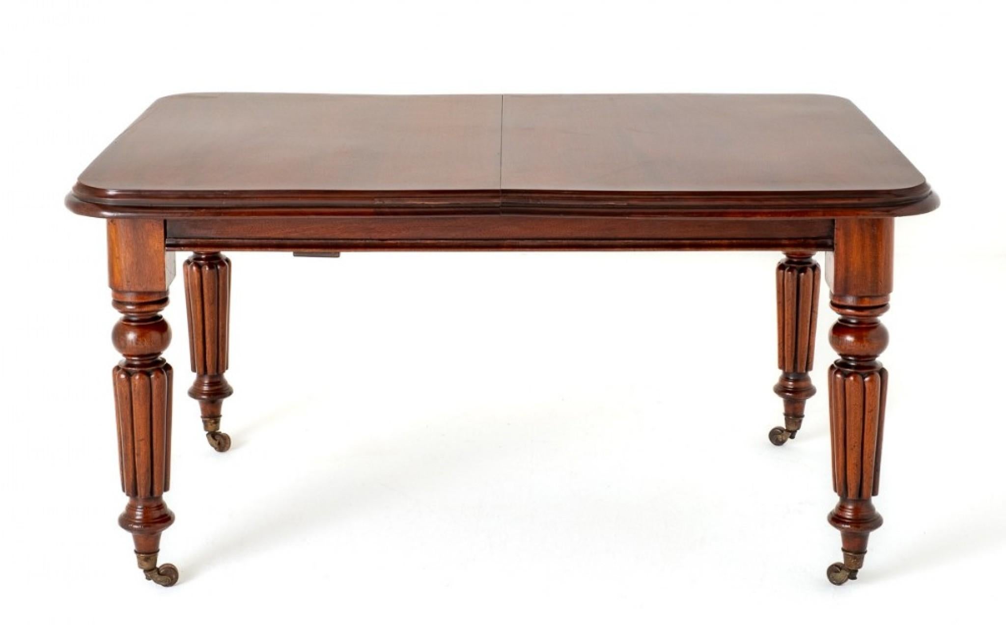 Mahogany Dining Table Victorian Extending Two Leaf 1860 For Sale 2