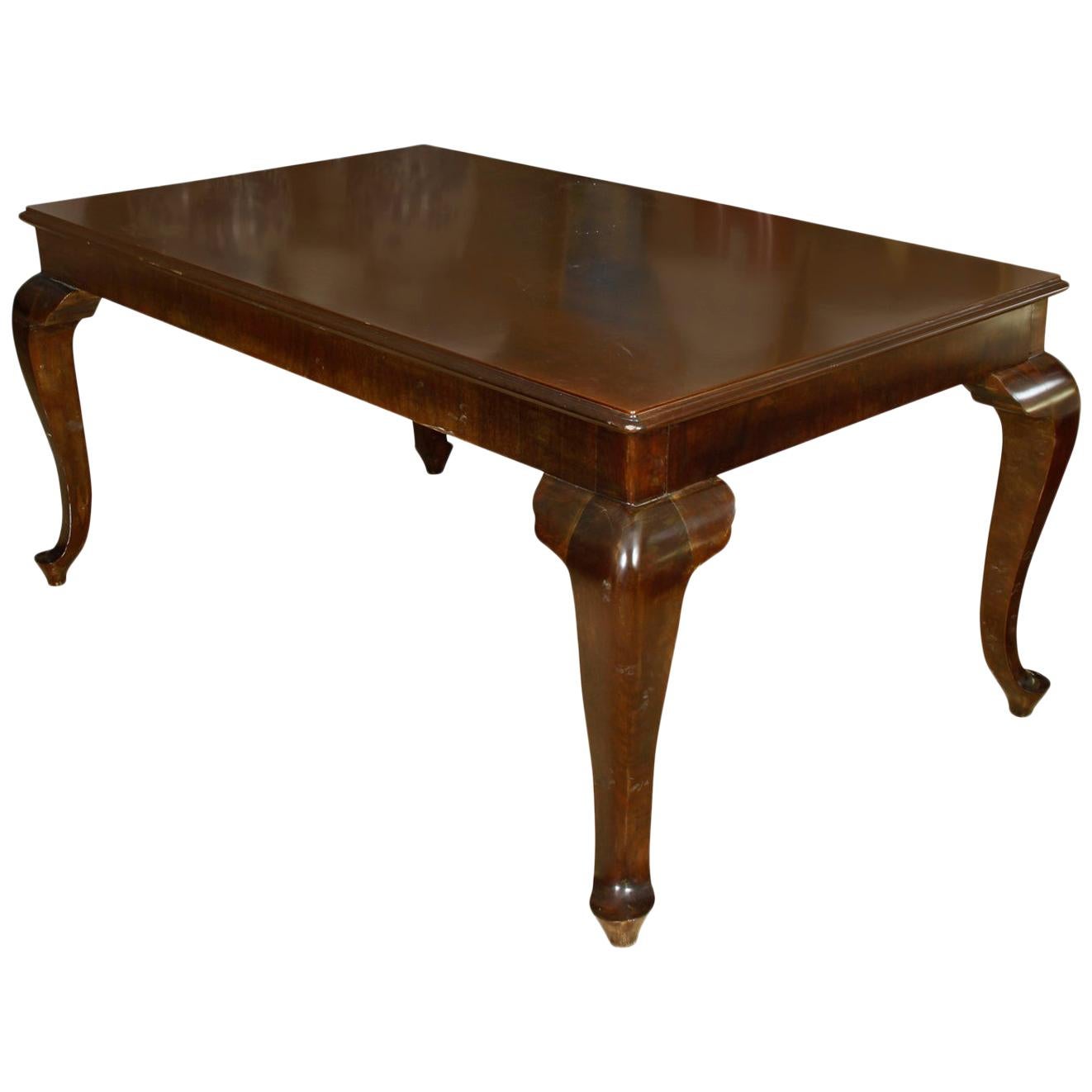 Mahogany Dining Table with Cabriole Legs