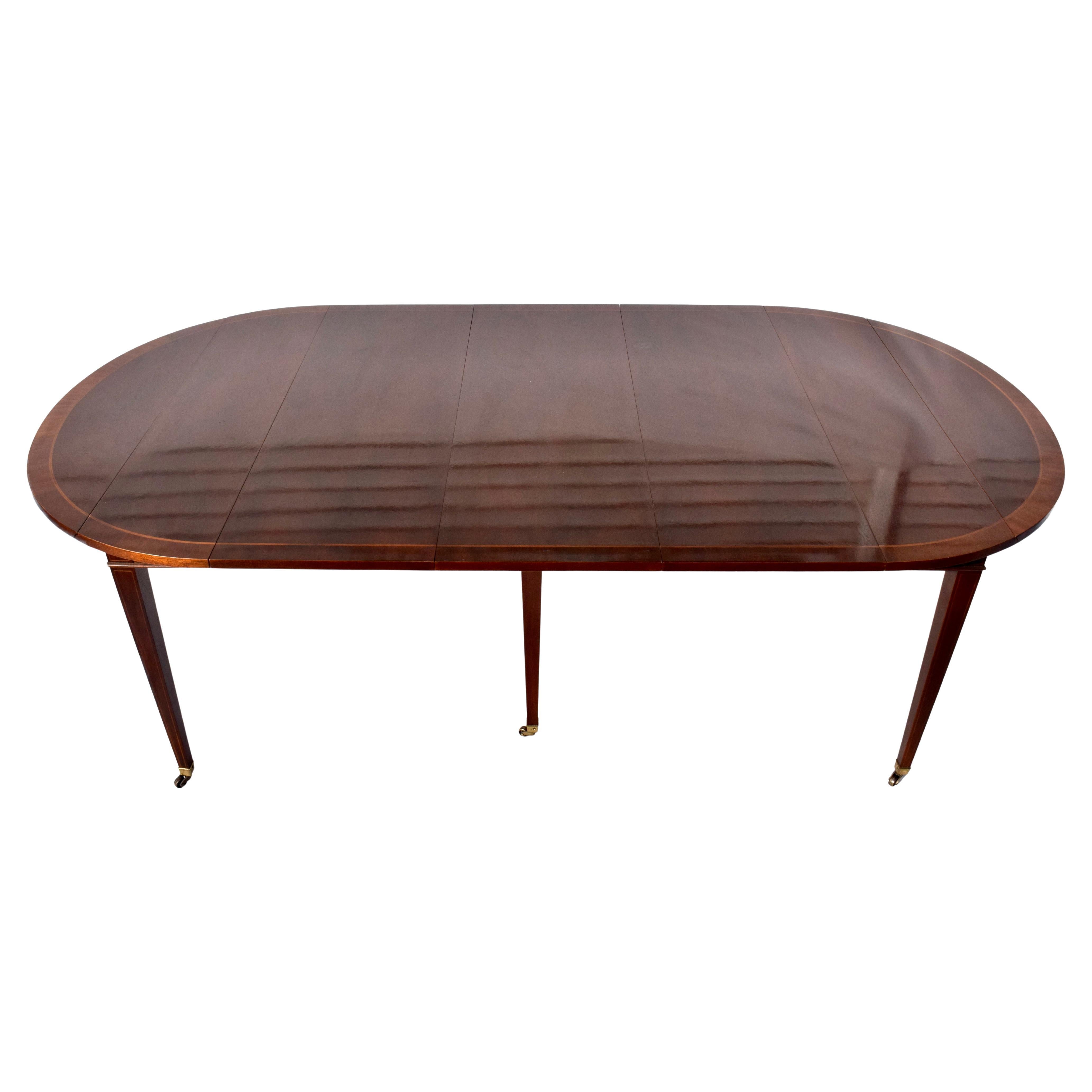 Mahogany Dining Table With Drop Leaf Option by Baker Furniture For Sale