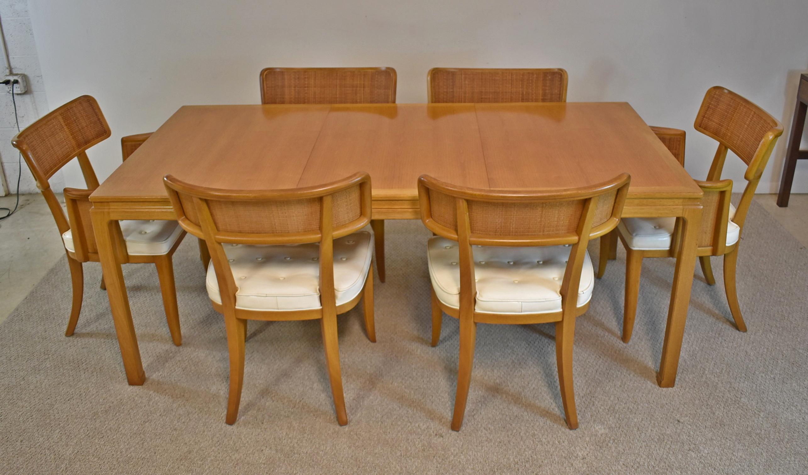 Table de salle à manger en acajou avec deux rallonges par Edward Wormley pour Dunbar en vente 2