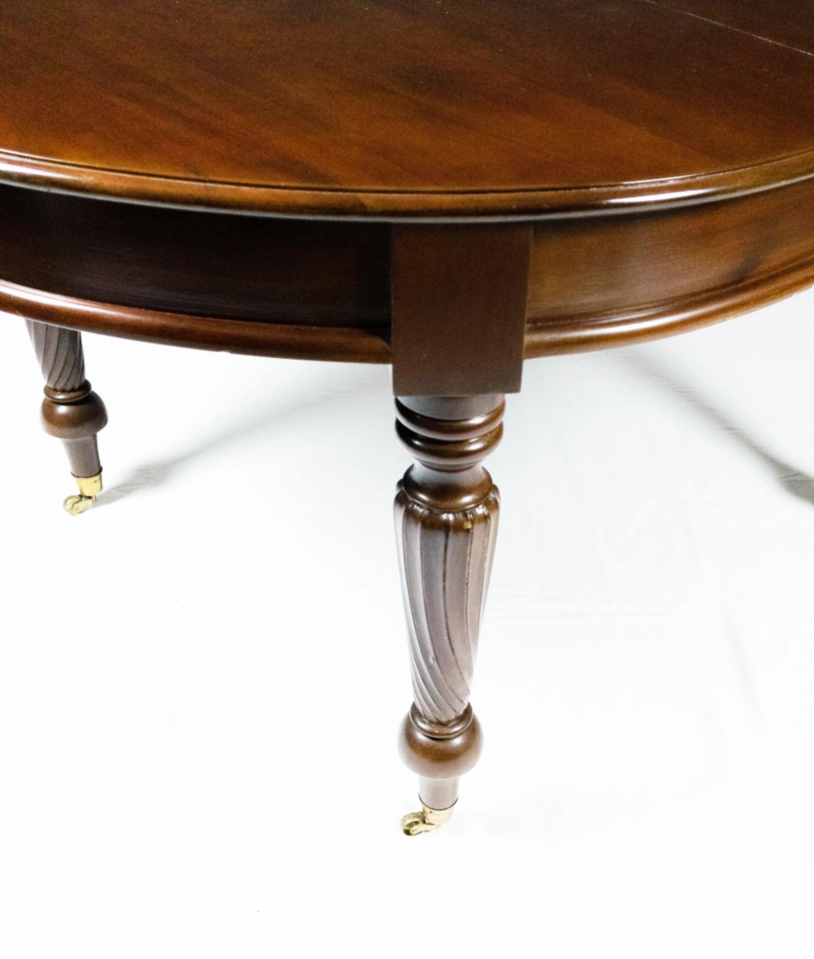 Portuguese Mahogany Dinning Table With Extensions, 19th Century For Sale