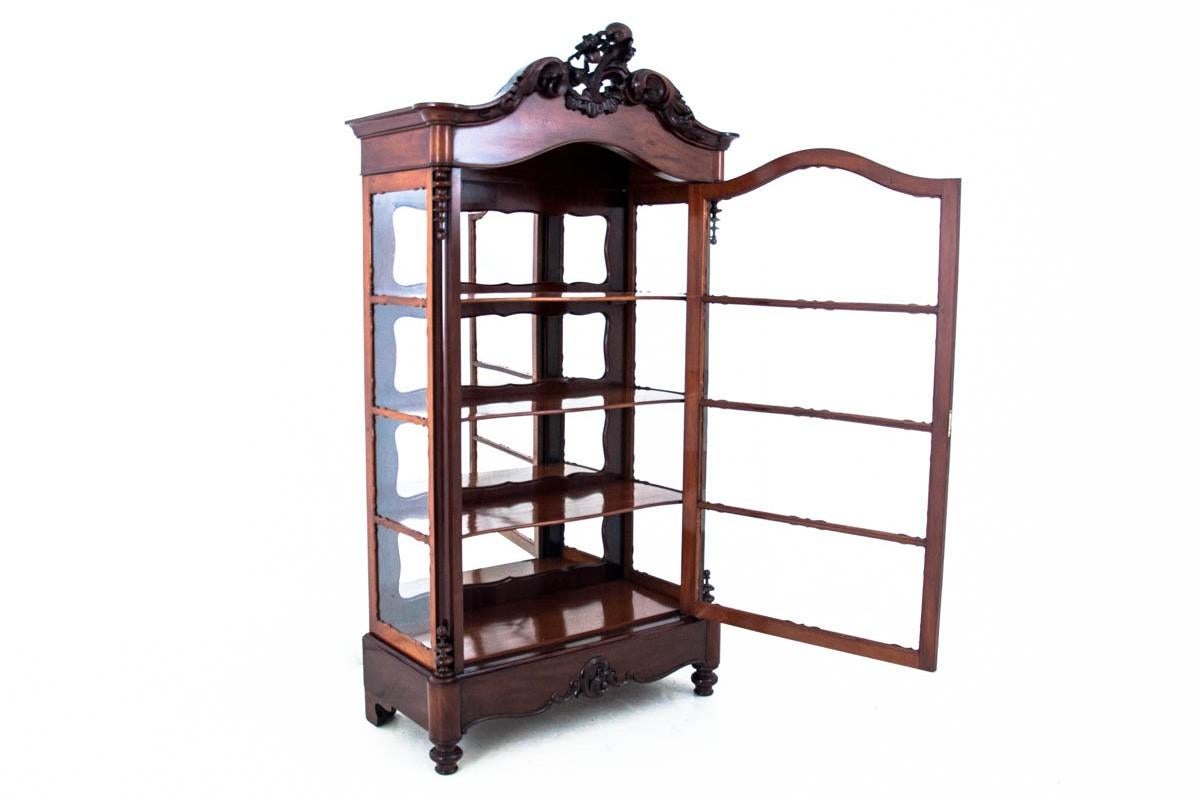 Louis Philippe Mahogany Display Case from Around 1890