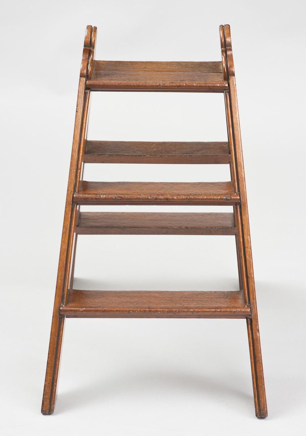 English Mahogany Double-Sided Folding Step Ladder, circa 1870 For Sale