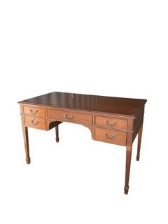 Mahogany Double sided Partners writing desk with one sided blank