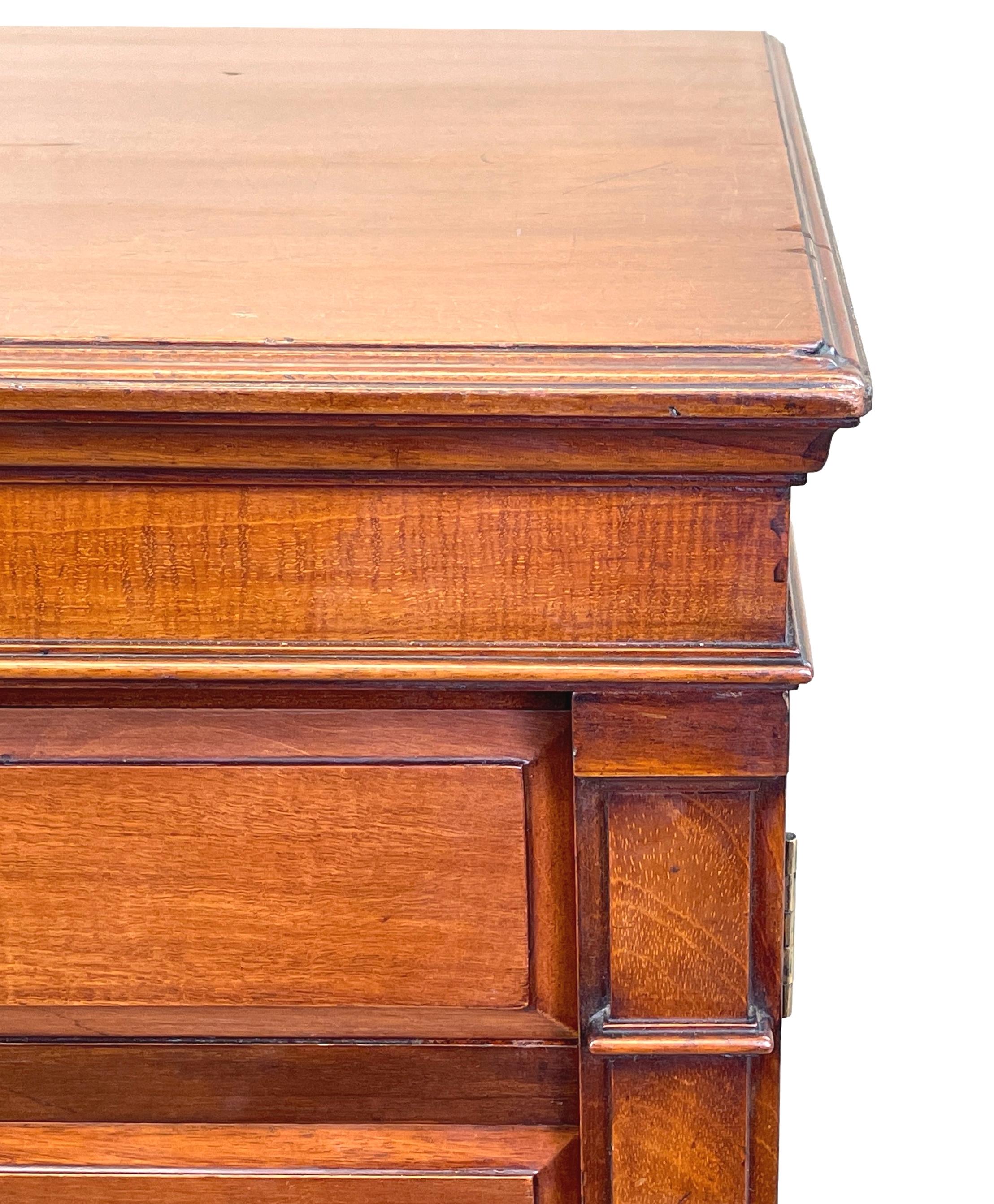 19th Century Mahogany Double Wellington Chest For Sale