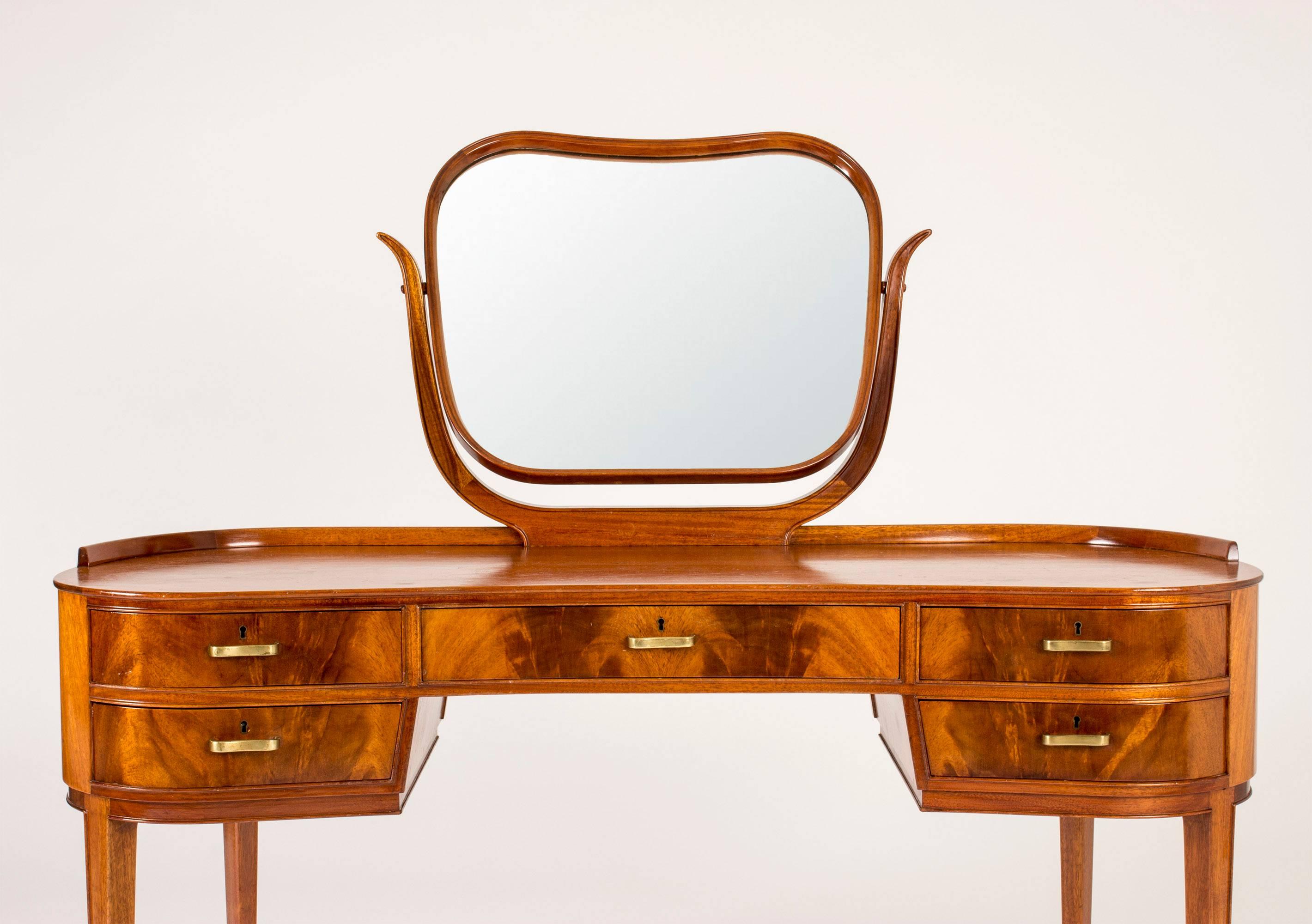 Swedish Mahogany Dressing Table by Axel Larsson