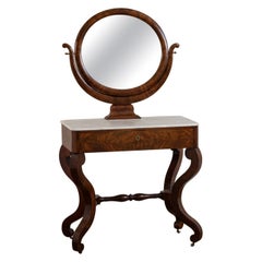 Table de coiffeuse/table de toilette en acajou du début du XIXe siècle