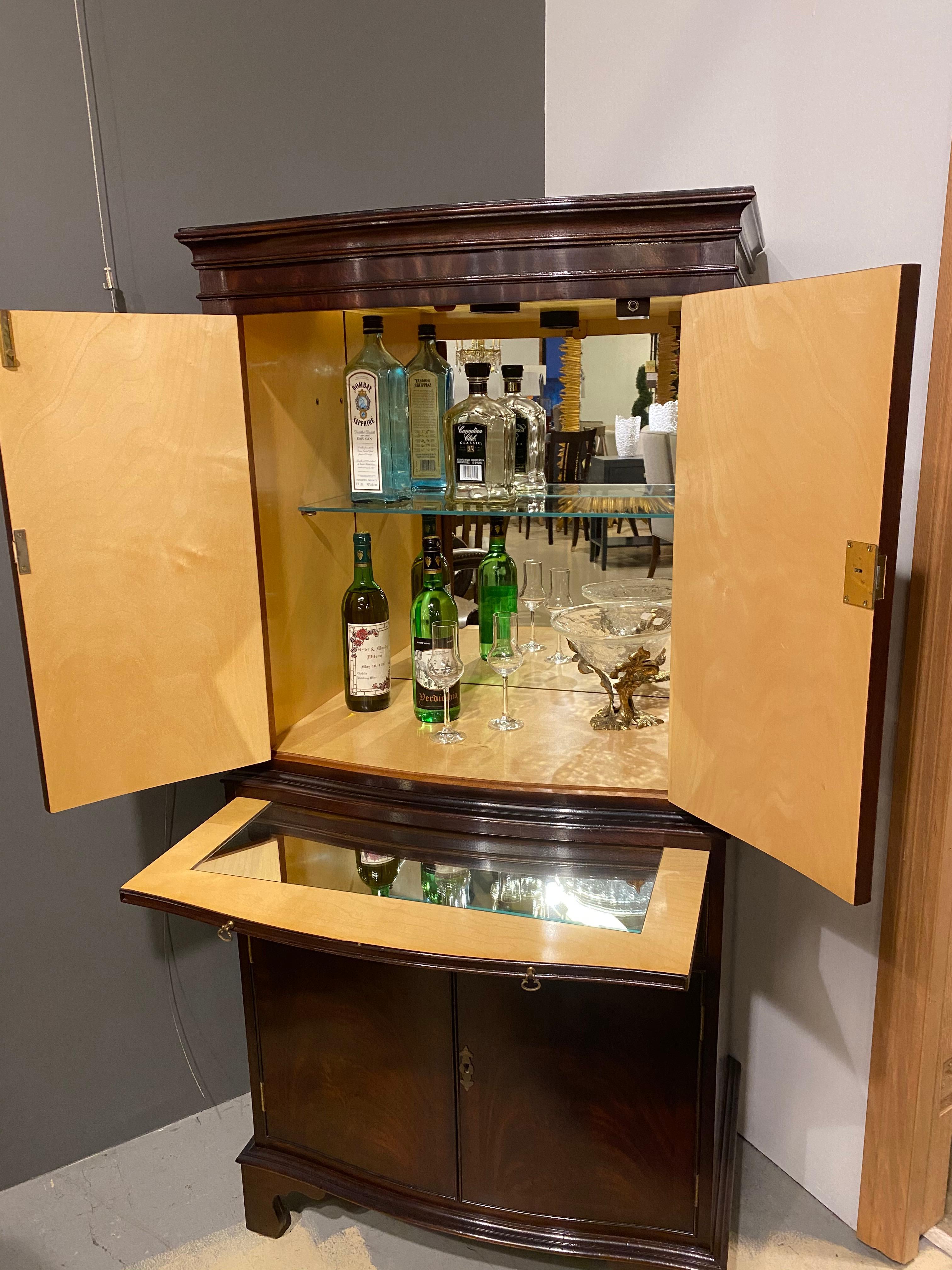 English Mahogany Drinks Cabinet, Dry Bar, Georgian Styling