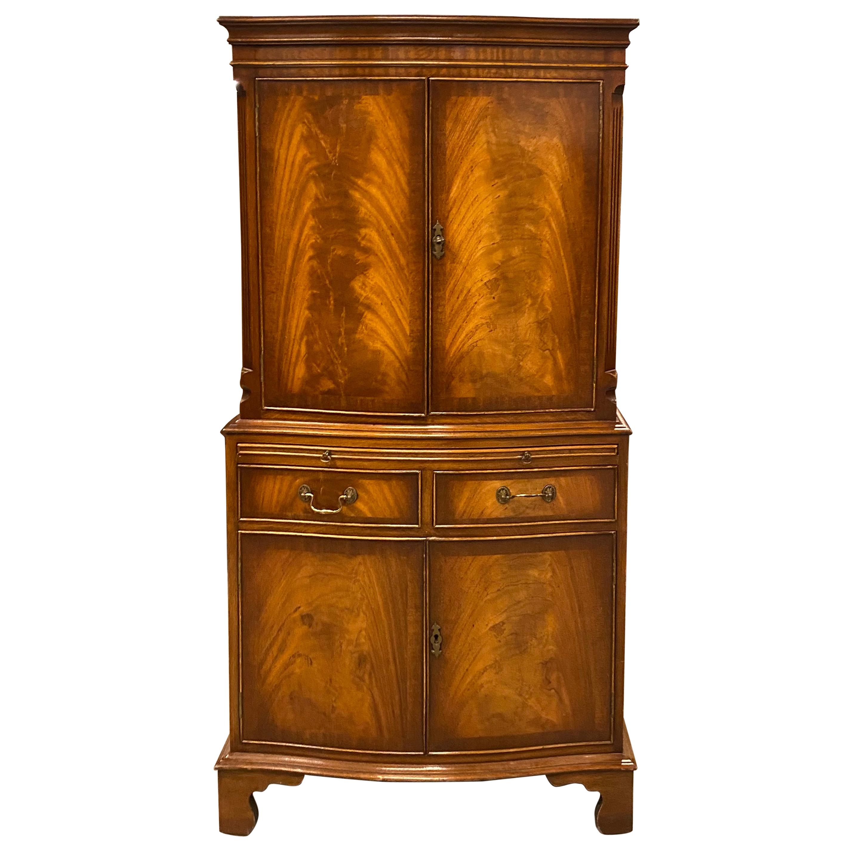 Mahogany Drinks Cabinet, Dry Bar, Georgian Styling For Sale