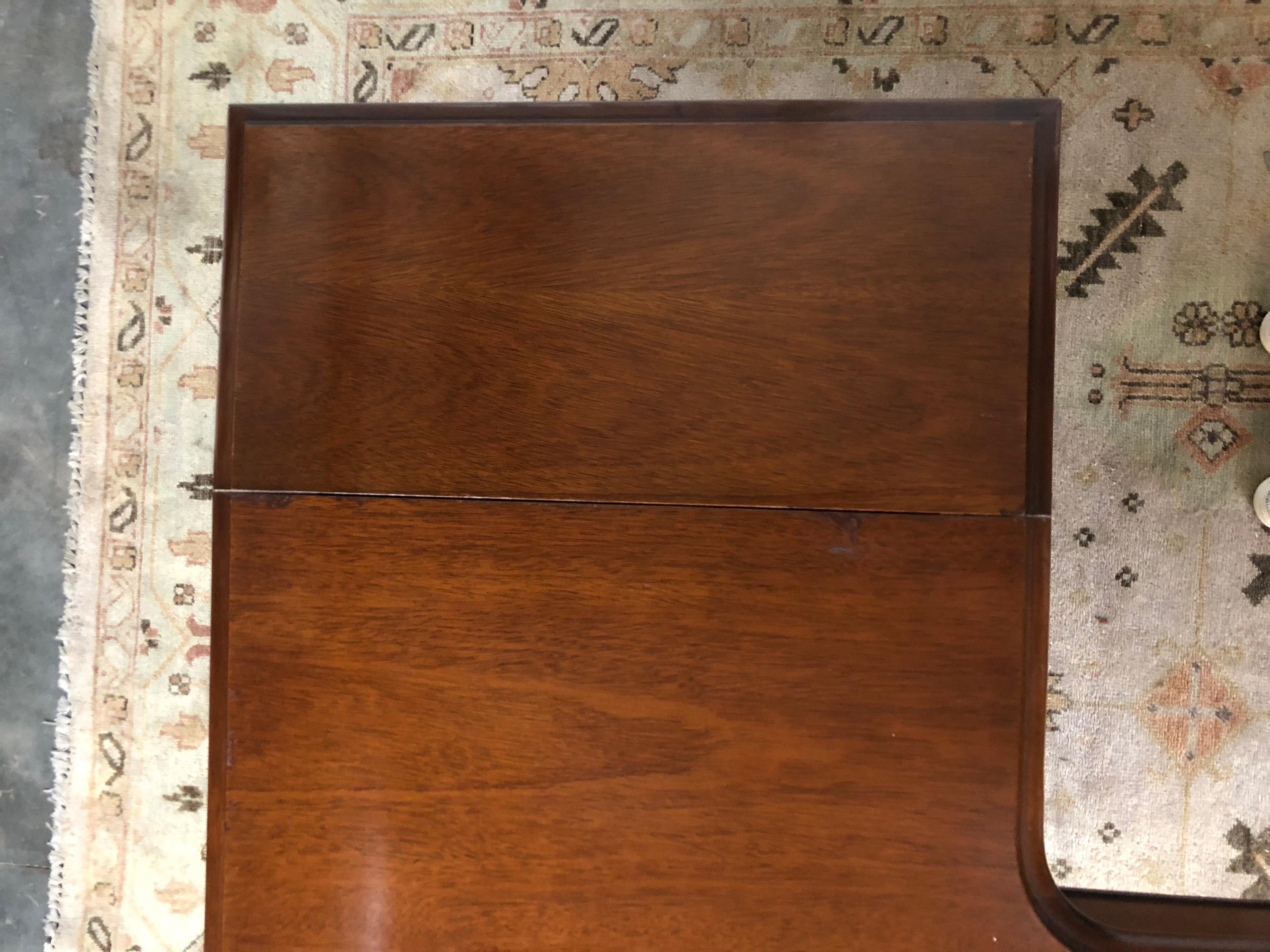 Mahogany Drop Leaf Demilune Desk 1