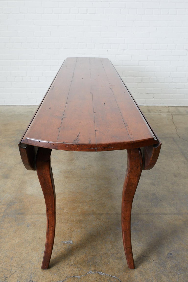 Mahogany Drop-Leaf Hunt Dining Table or Console For Sale at 1stdibs