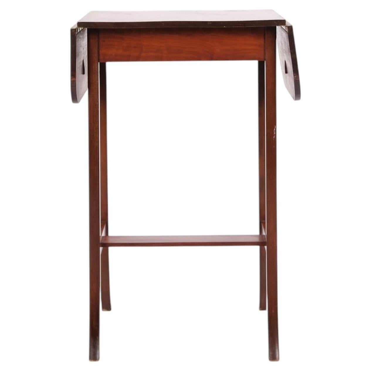 Mahogany Drop-Leaf Side Table Danish Design 1920s For Sale