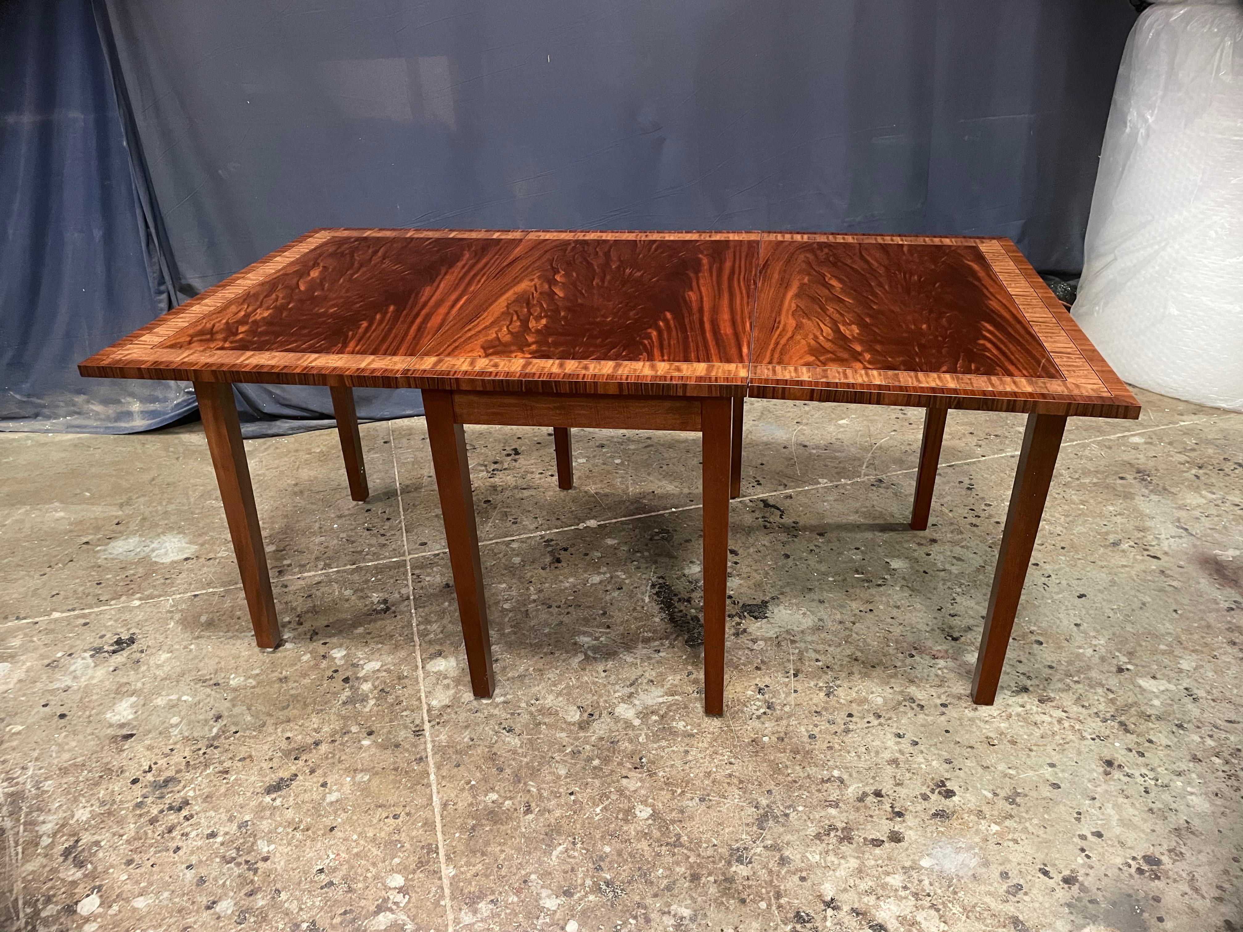 Mahogany Drop-Leaf Table by Leighton Hall For Sale 1