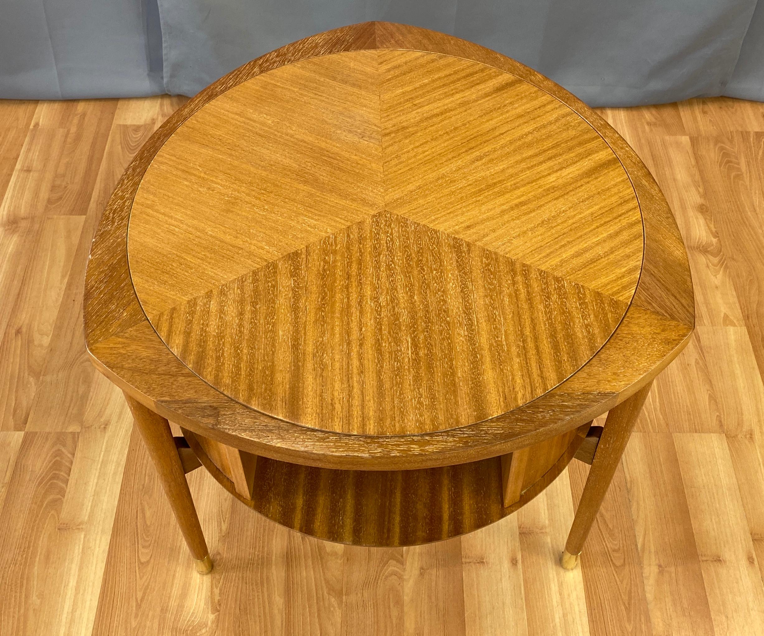 Mahogany Drum Table John Keal for Brown-Saltman circa 1950s 12