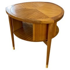 Mahogany Drum Table John Keal for Brown-Saltman circa 1950s