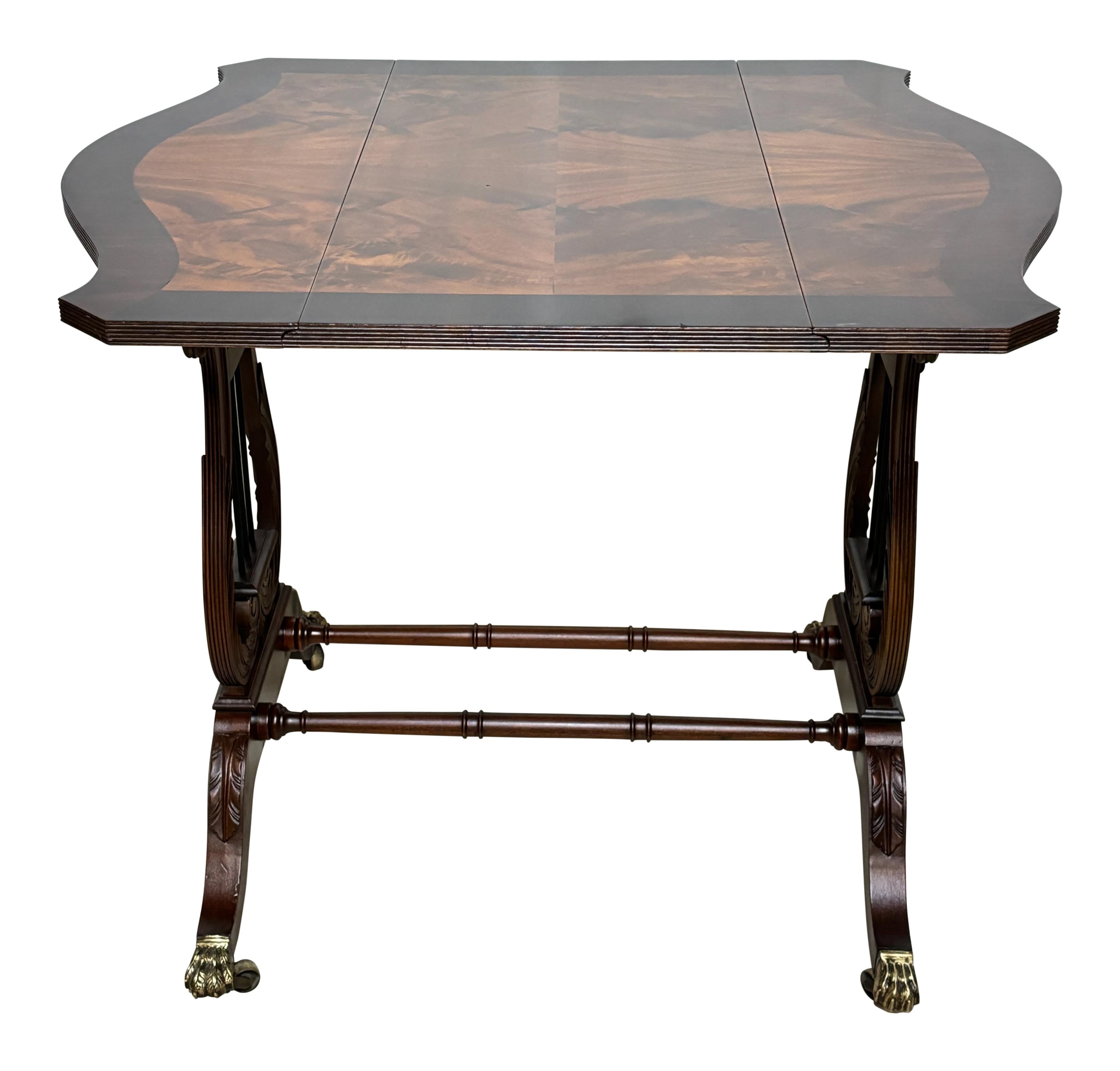 American Mahogany Duncan Phyfe Drop Leaf Table For Sale