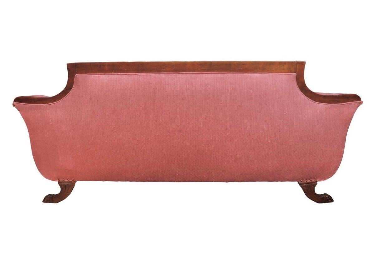 Mahogany Duncan Phyfe Sofa In Good Condition In Bradenton, FL