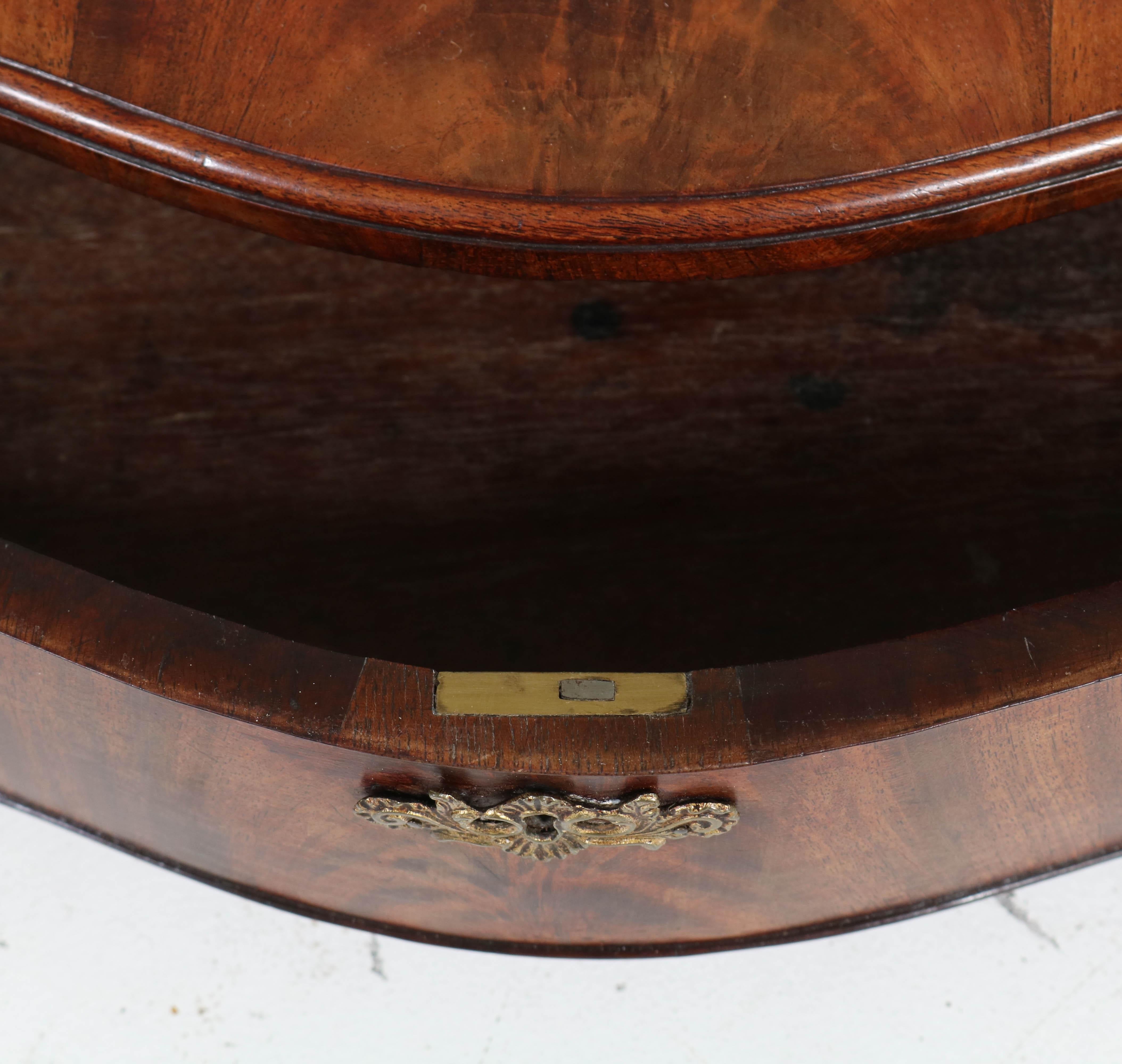 Mahogany Dutch Biedermeier Table Mirror or Vanity, 1830s For Sale 2