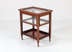 Mahogany Dutch Louis XVI Style Serving Trolley with Inlay, 1920s