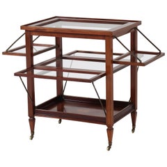 Mahogany Dutch Louis XVI Style Serving Trolley with Inlay, 1920s