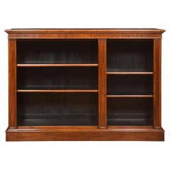 Antique Mahogany Dwarf Open Bookcase