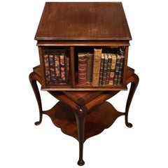 Mahogany Edwardian Period Revolving Bookcase by James Shoolbred of London Mahogany Edwardian Period Revolving Bookcase by James Shoolbred of London
