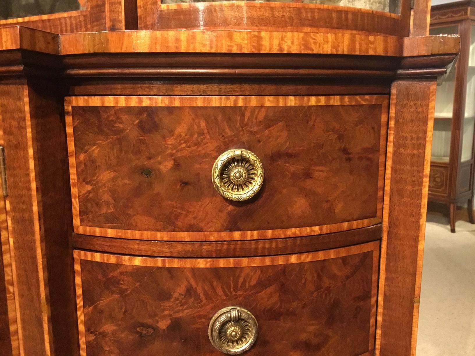 Mahogany Edwardian Period Sheraton Revival Display Cabinet 6