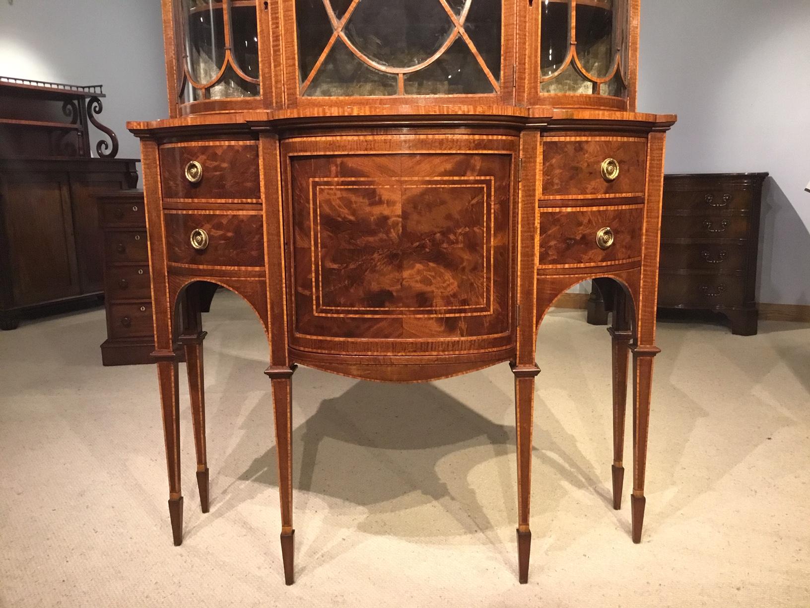 Mahogany Edwardian Period Sheraton Revival Display Cabinet 3