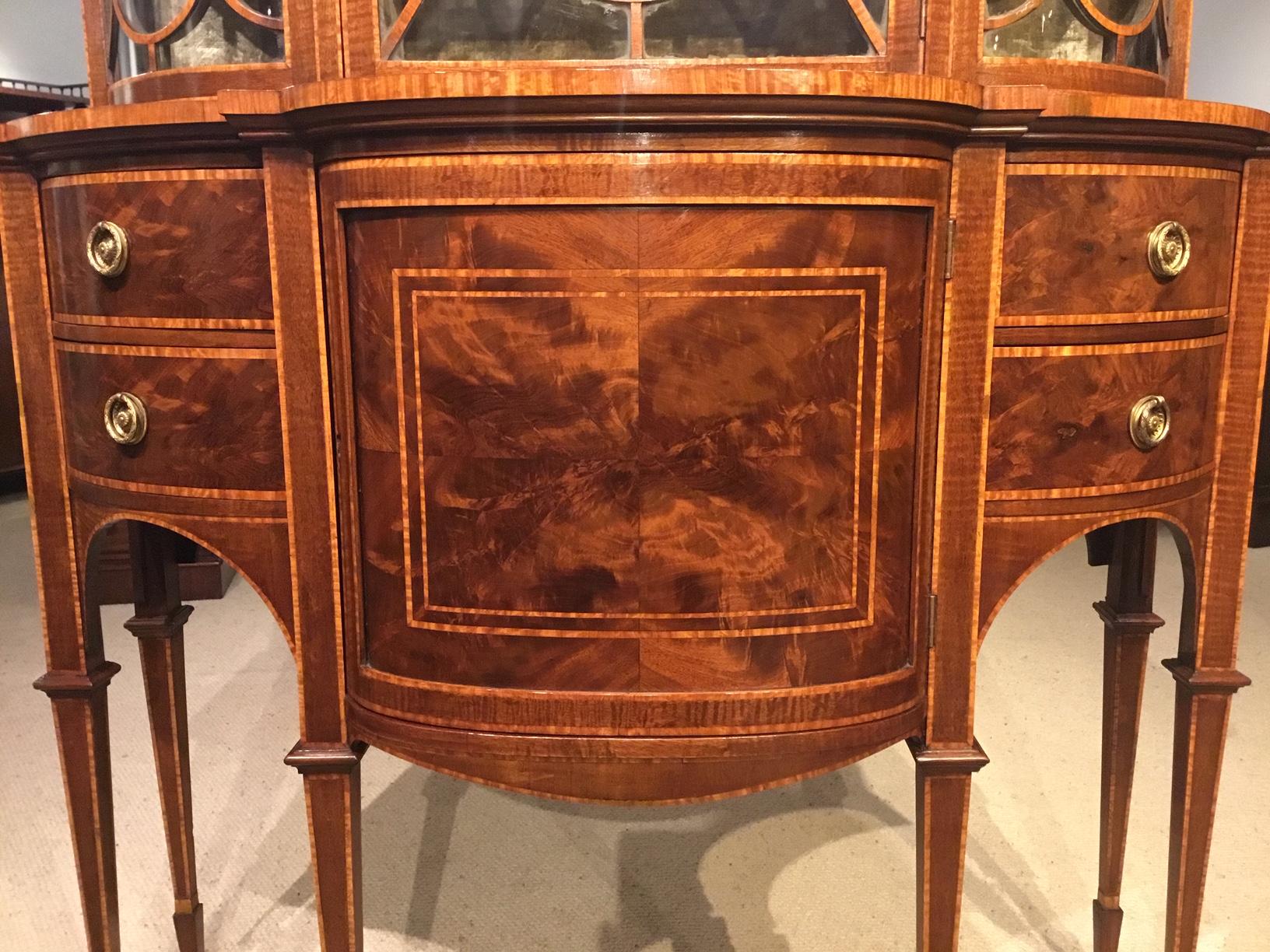 Mahogany Edwardian Period Sheraton Revival Display Cabinet 4