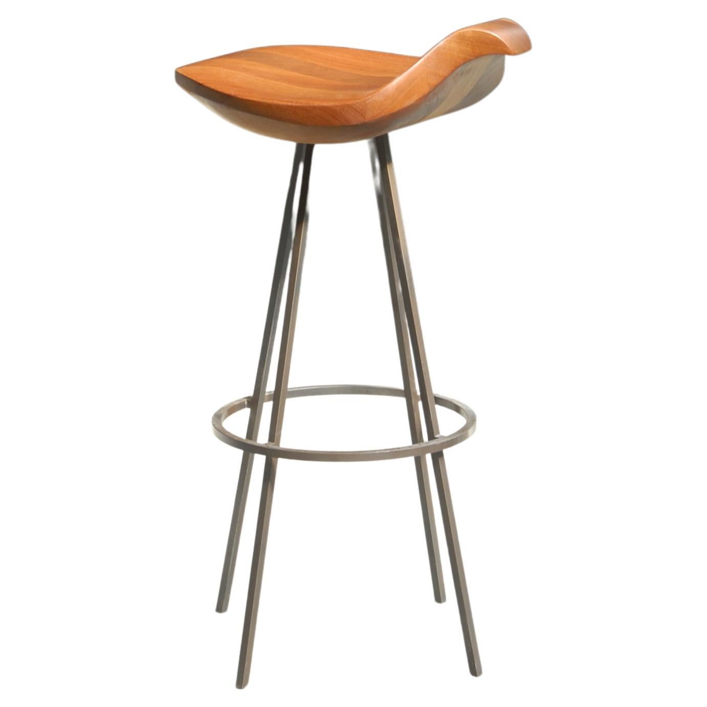 Mahogany Egret Swivel Barstool by Lee Weitzman For Sale