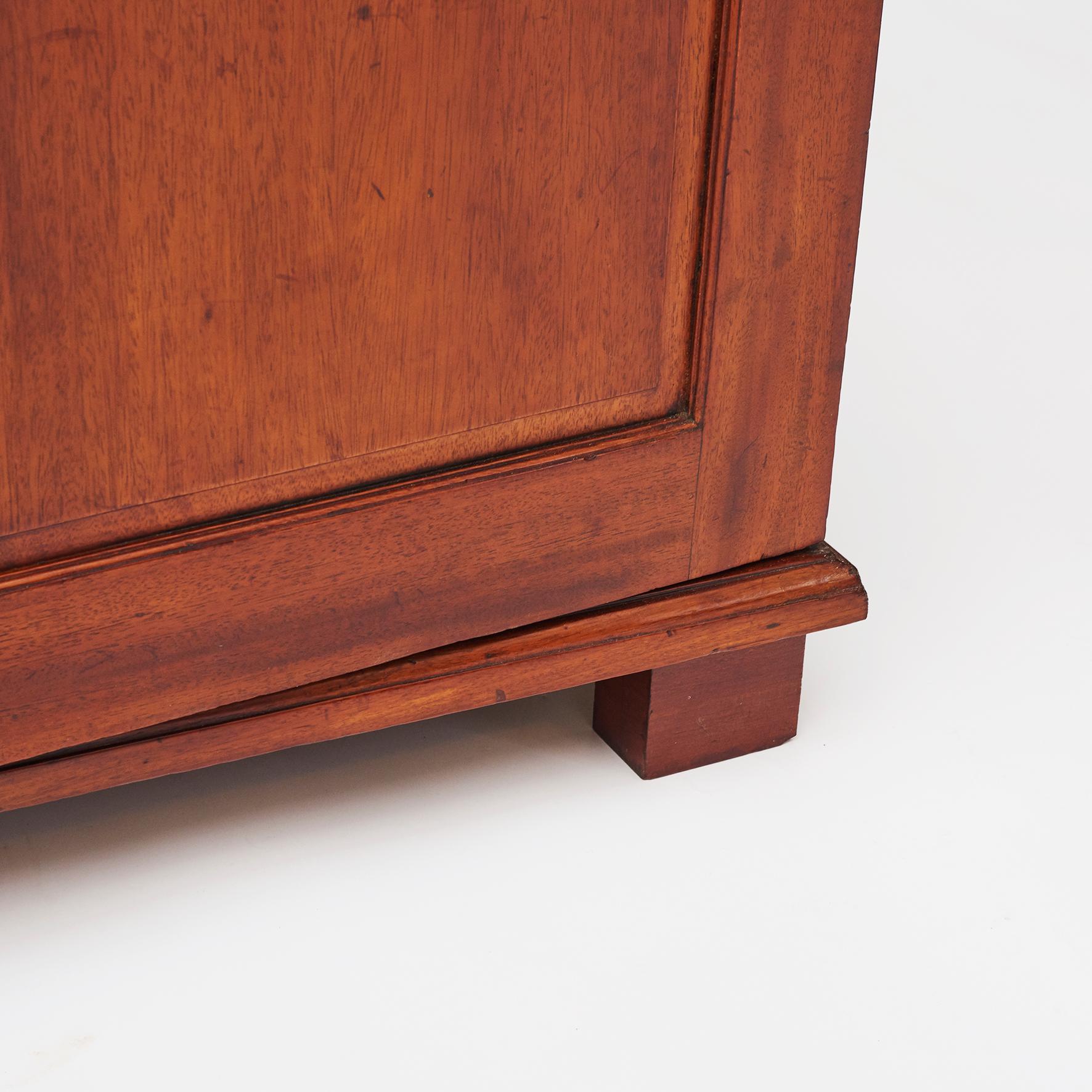Mahogany Empire Cabinet with Glass Doors from Danish, West Indies 8