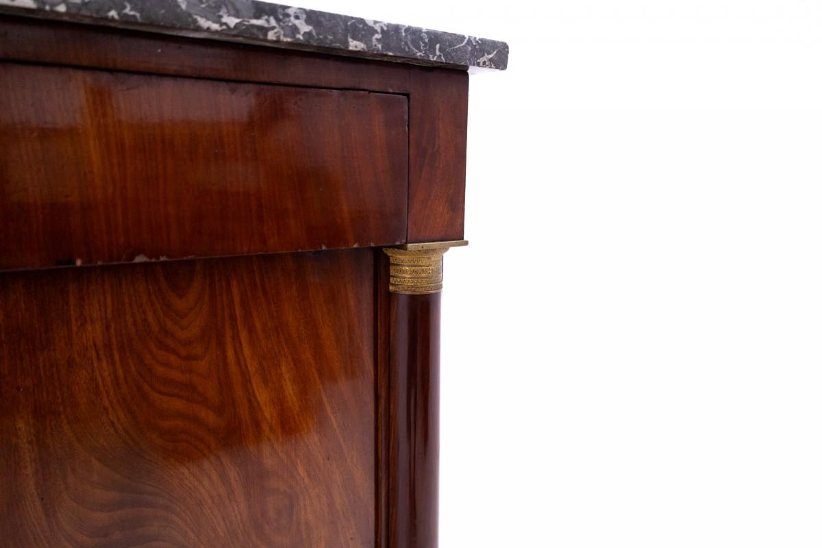 Mahogany Empire chest of drawers, France, circa 1880. For Sale 1