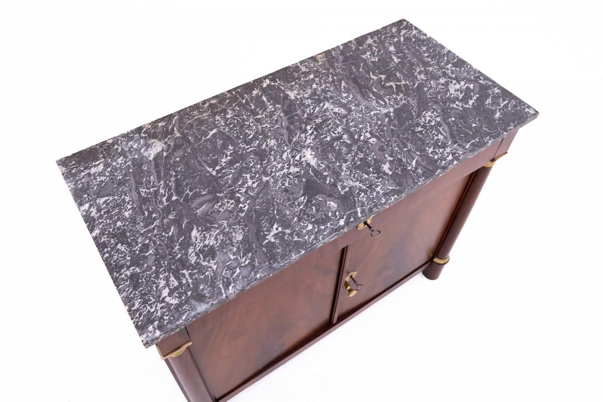 Mahogany Empire chest of drawers, France, circa 1880. For Sale 2