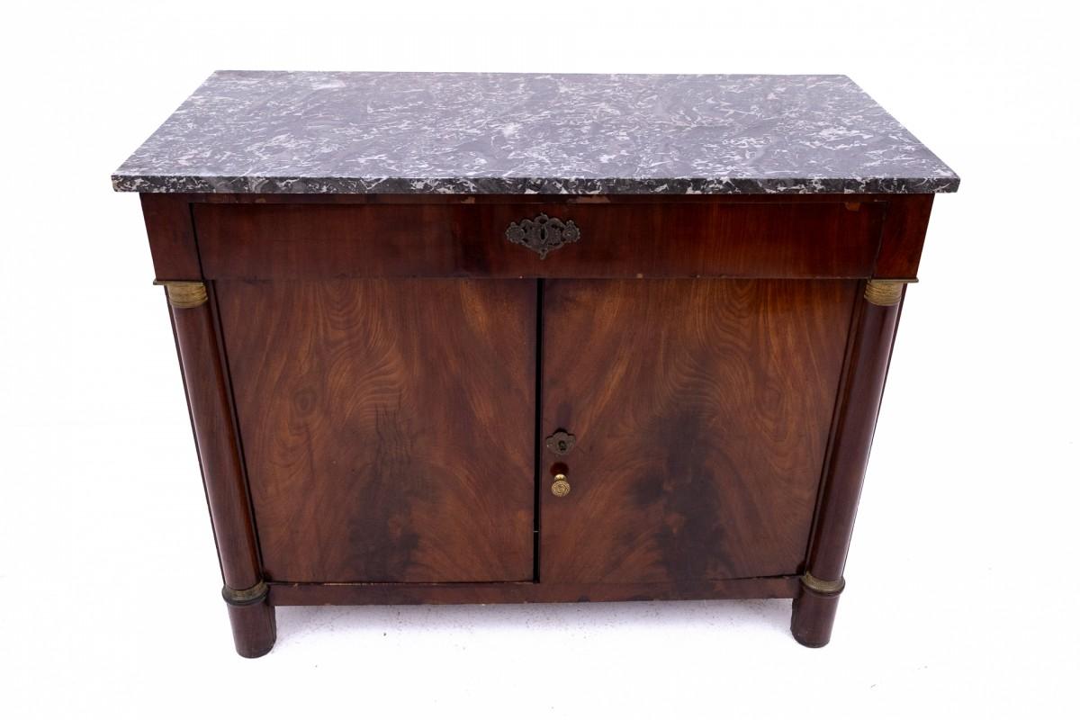 Mahogany Empire chest of drawers, France, circa 1880. For Sale 3