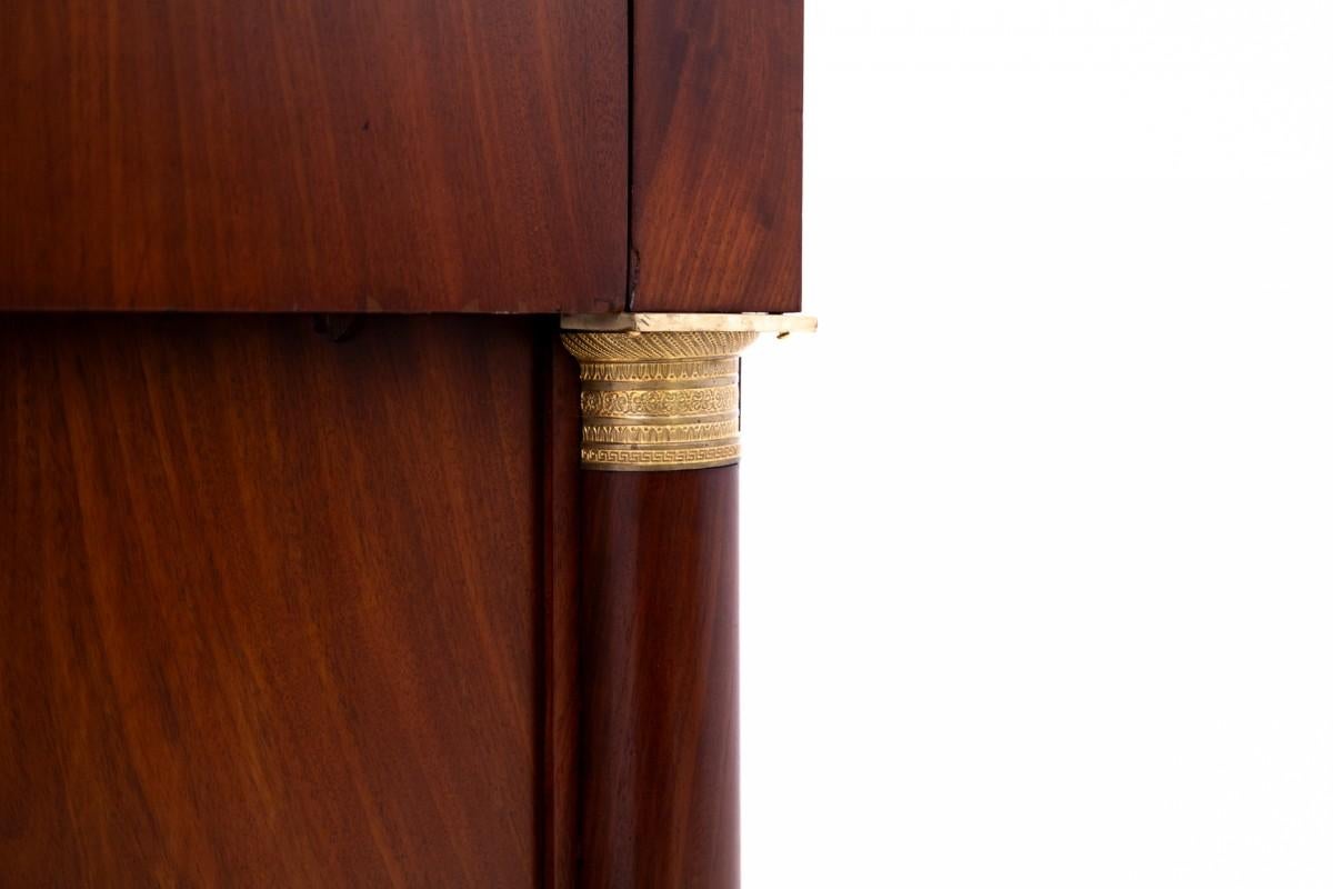 Mahogany Empire chest of drawers, France, circa 1880. For Sale 4