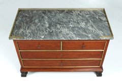 Cassettiera Impero in mogano, timbro Jacob Frères Rue Meslée, Parigi c.C. 1800