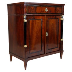 Mahogany Empire Commode with Gilt Caryatids, Germany, circa 1820