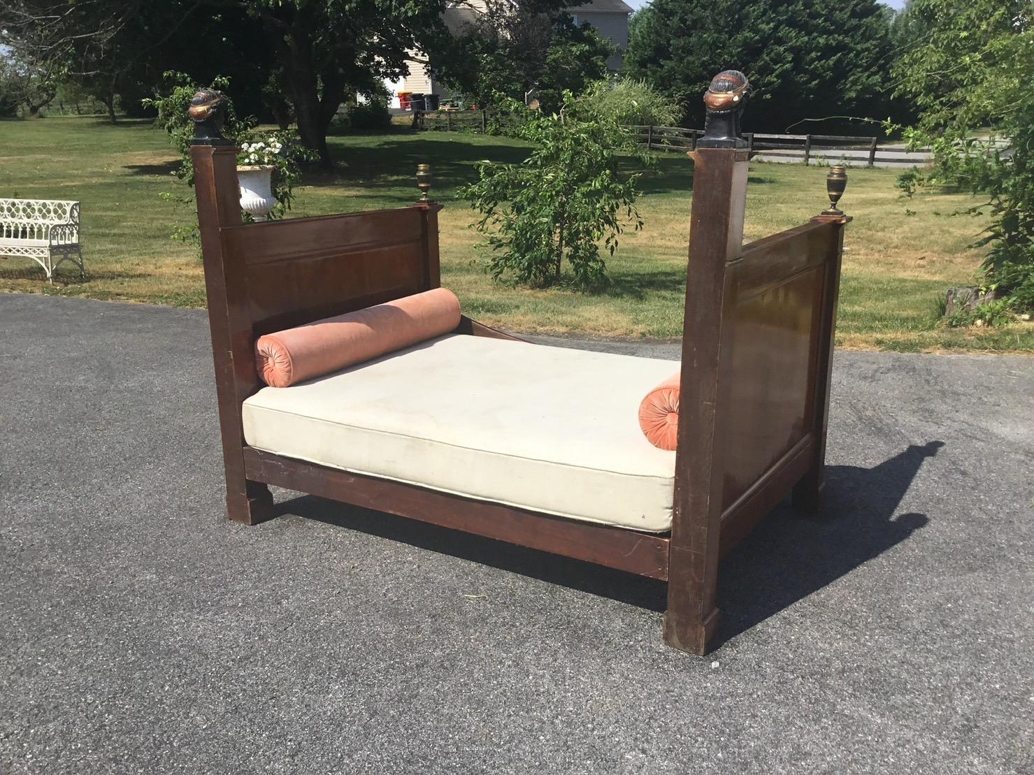 Mahogany Empire Daybed For Sale 1