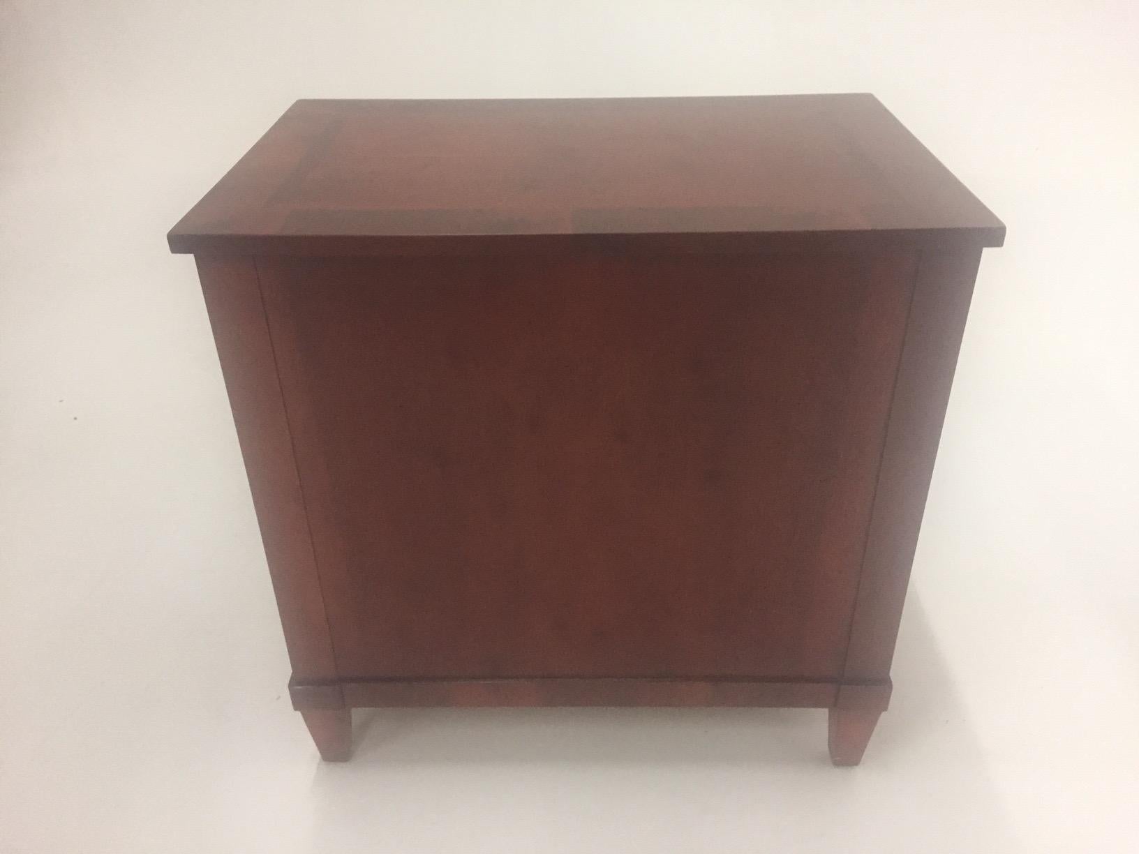 Mahogany Empire Style Small Chest of Drawers Commode In Excellent Condition In Hopewell, NJ