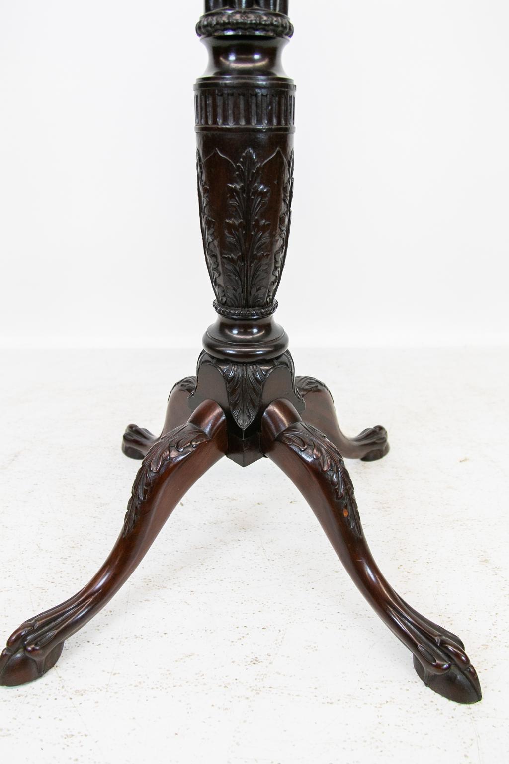 Late 19th Century Mahogany English Chippendale Plant Stand